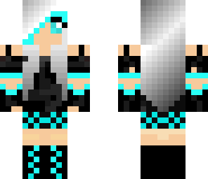 neon blue and black girl