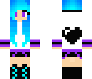 purple and blue girl