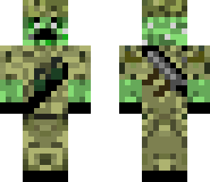 creeper soldier with weapons