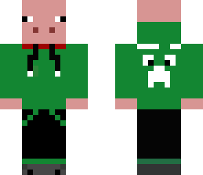 creeper hoodie pig