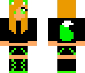 cute fox green girl