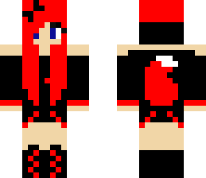 red and black girl