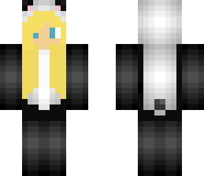 blonde panda girl cutie