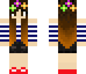 skater girl with flower crown