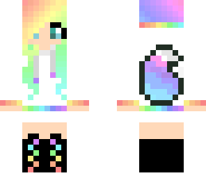 cute rainbow fox girl