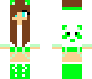 green panda girl