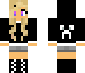 black 'n' white creeper girl