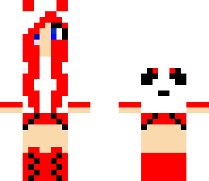 red fire panda girl