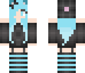 blue cat girl