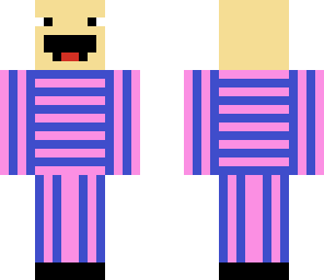 pink and blue man