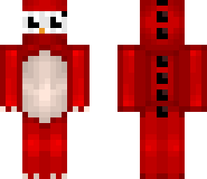 red dino penguin suit