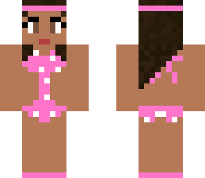 black girl pink bikini
