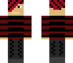 black and red person