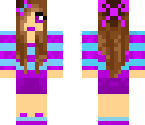 purple and blue girl