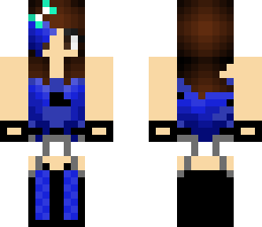 cute girl with blue hair