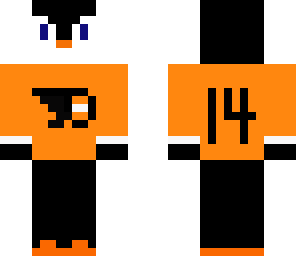 penguin in a flyers outfit