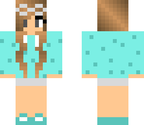 cute blue dotted girl
