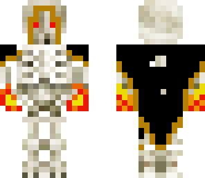 flaming skeleton