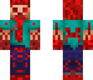herobrine hd ensangrentado con cara de creeper