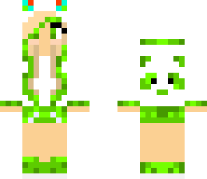 green panda girl