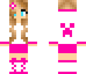 pink pretty creeper girl