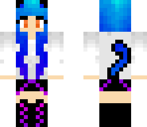 blue girl cat