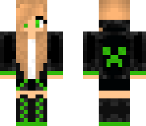 creeper hoodie - green
