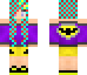 batman nerd girl checker board hair cute girl