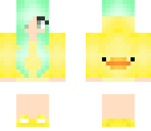 green haired duck