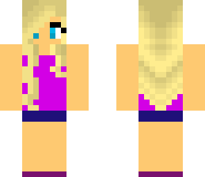 purple and blue girl
