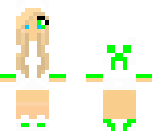 edited green creeper girl