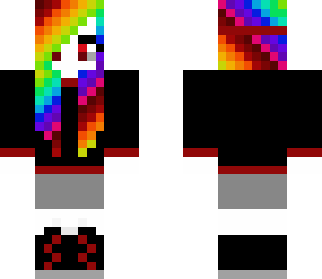 rainbow haired vampire hoddie girl edited