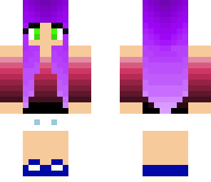 purple haired girl