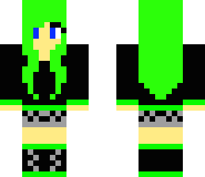 green haired girl