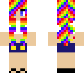 rainbow haired girl