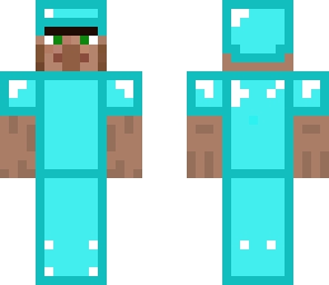 villager wearing diamond armor