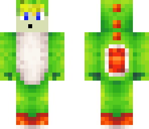 me in a yoshi suit