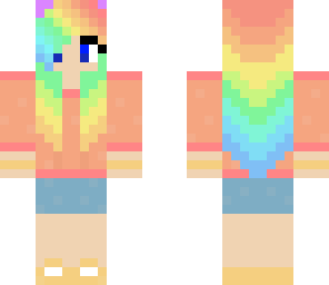 rainbow hair girl