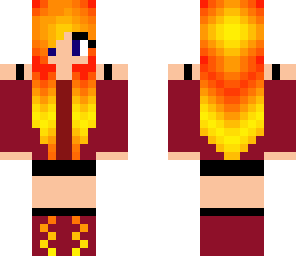 fire girl with headphones