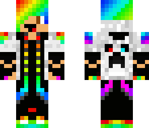 rainbow minecraft guy