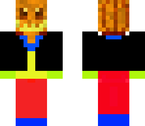 pumpkin black  blue yellow red hed