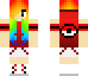 pokemon girl 3 pikachu pokeball rainbow hair