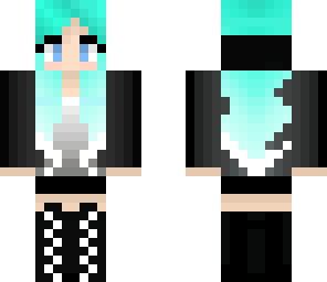 blue haired girl