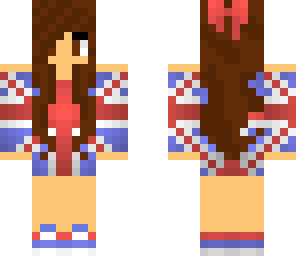 summer uk flag girl