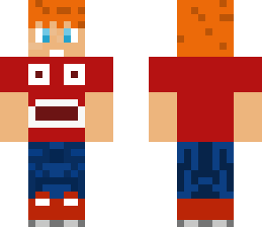 a red t-shirt