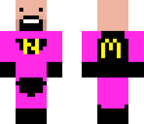 superhero notch in pink and black