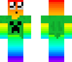 rainbow guy with creeper tee