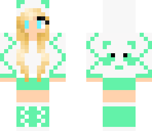 light  green panda girl