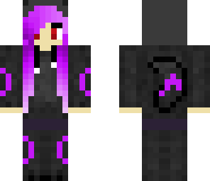 purple girl with sweatshirt
