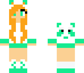 light green panda girl